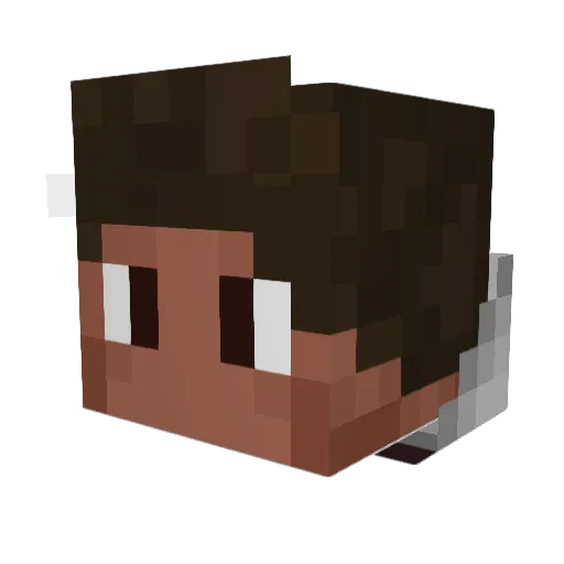 12515 Minecraft avatar head, 3D render