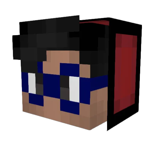 125iinog Minecraft avatar head, 3D render
