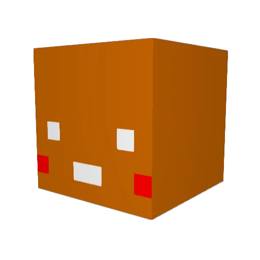 1260Cookies Minecraft avatar head, 3D render