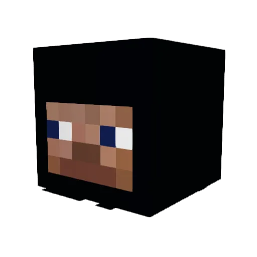 126b Minecraft avatar head, 3D render