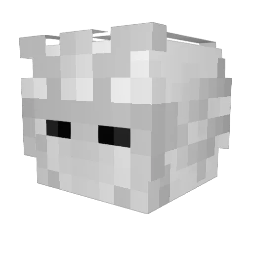 1280p Minecraft avatar head, 3D render