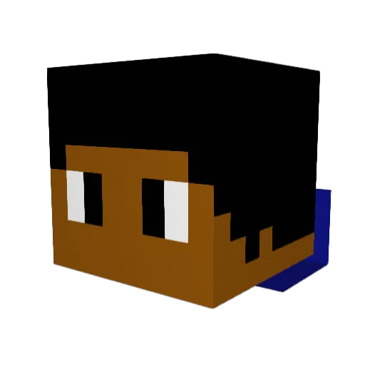 128mmako Minecraft avatar head, 3D render