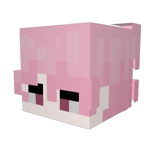 12AlibiXei Minecraft avatar head, 3D render