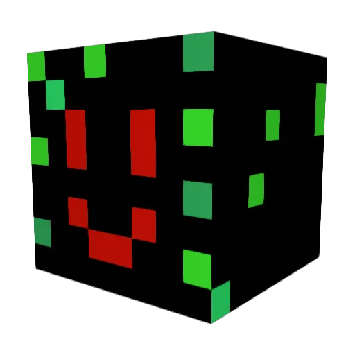 12Deadpool12 Minecraft avatar head, 3D render