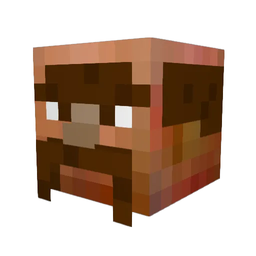 12InchBear Minecraft avatar head, 3D render