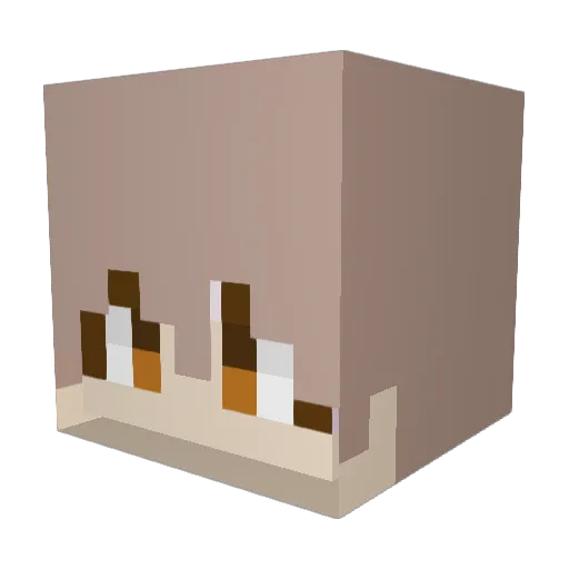 12NARA Minecraft avatar head, 3D render