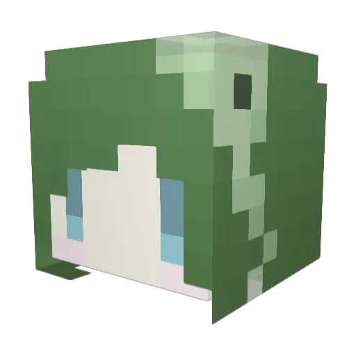 12Nn Minecraft avatar head, 3D render