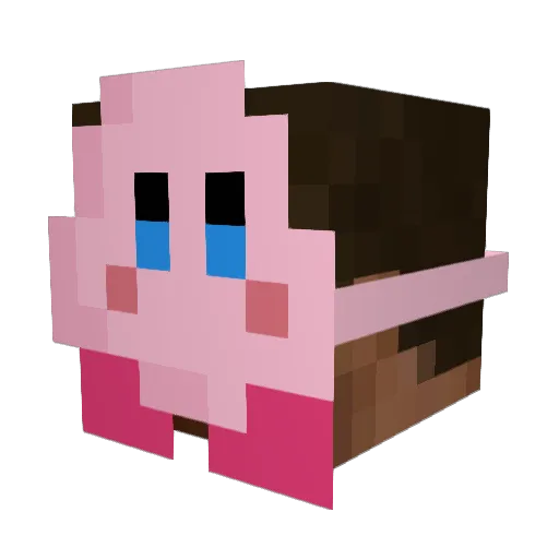 12Oatmeal Minecraft avatar head, 3D render