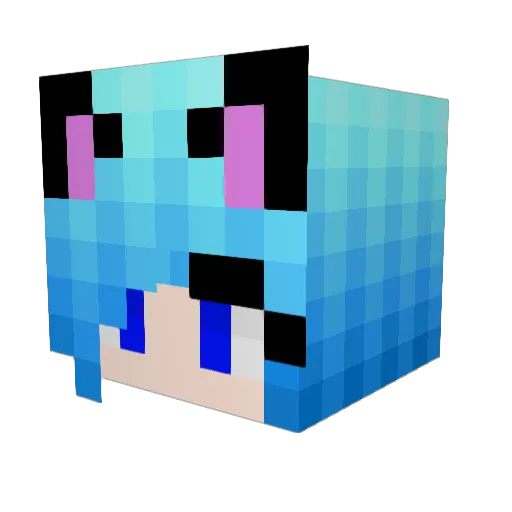 12Potato68 Minecraft avatar head, 3D render