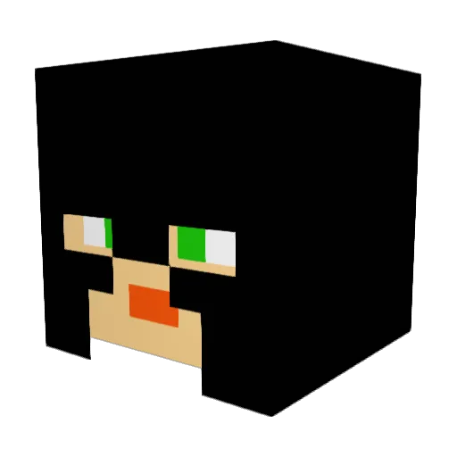 12PurpleGuy Minecraft avatar head, 3D render