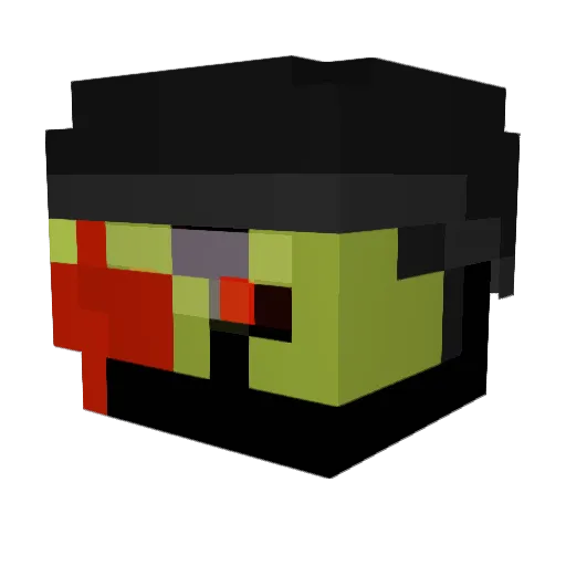 12RPG12 Minecraft avatar head, 3D render