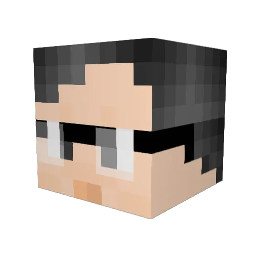 12S3pt Minecraft avatar head, 3D render