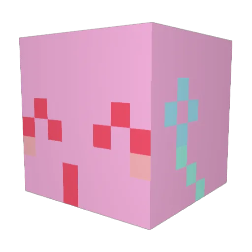 12Witches Minecraft avatar head, 3D render