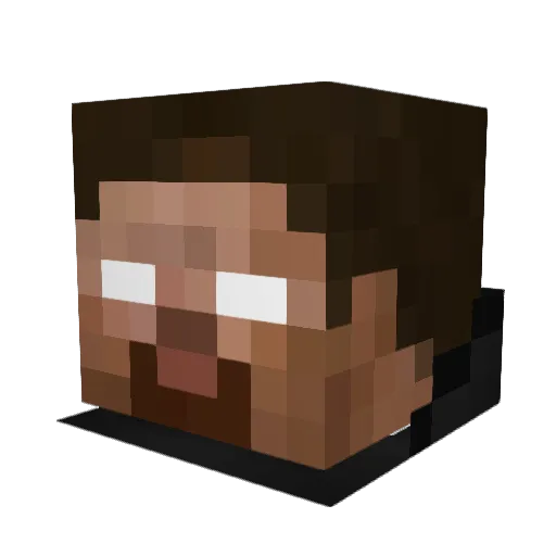 12anton12 Minecraft avatar head, 3D render