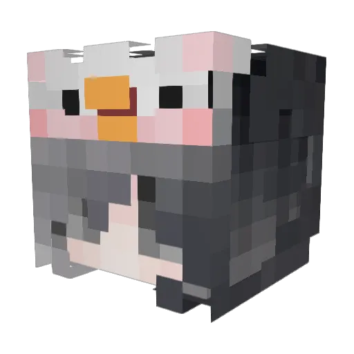 12bu4 Minecraft avatar head, 3D render