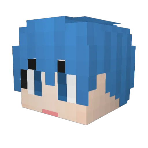 12dsdsdso Minecraft avatar head, 3D render