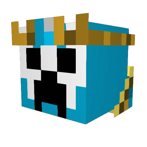 12indeep Minecraft avatar head, 3D render