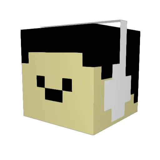 12mo Minecraft avatar head, 3D render
