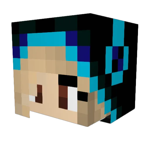 12nguo Minecraft avatar head, 3D render