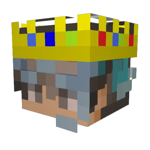 12oveR Minecraft avatar head, 3D render