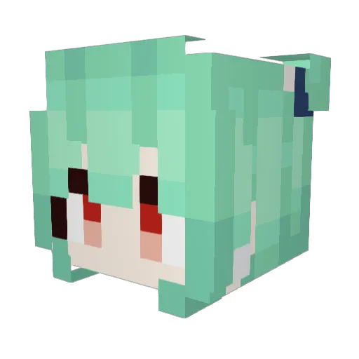 12q Minecraft avatar head, 3D render