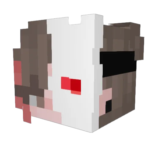 12x13 Minecraft avatar head, 3D render