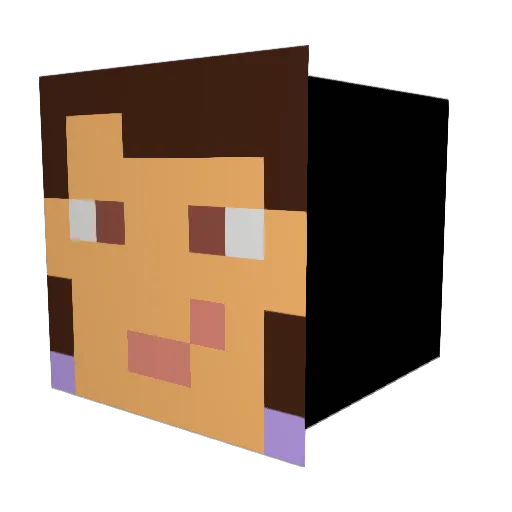 12xanman Minecraft avatar head, 3D render
