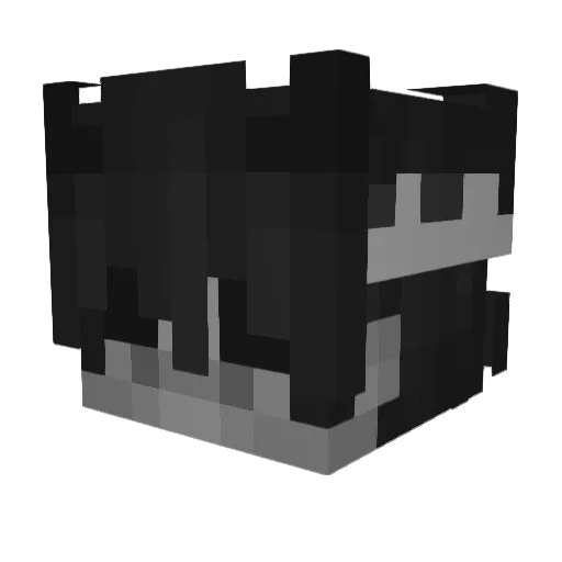 12y_ Minecraft avatar head, 3D render
