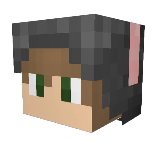 131__ Minecraft avatar head, 3D render
