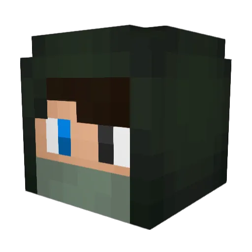 1337huge Minecraft avatar head, 3D render