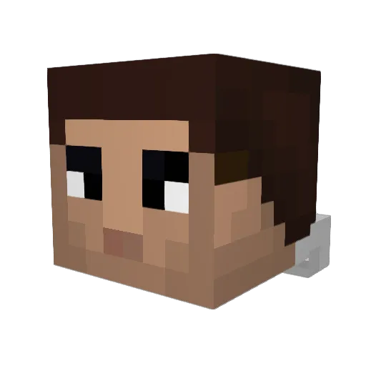 1337kanx Minecraft avatar head, 3D render