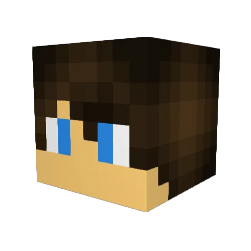 1353 Minecraft avatar head, 3D render
