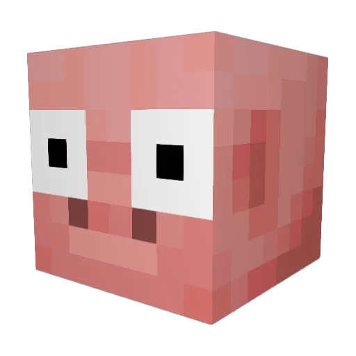 135_rbqls Minecraft avatar head, 3D render