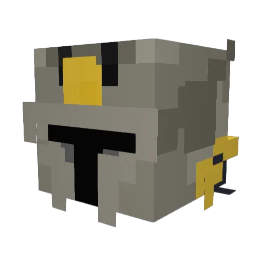 135mm Minecraft avatar head, 3D render