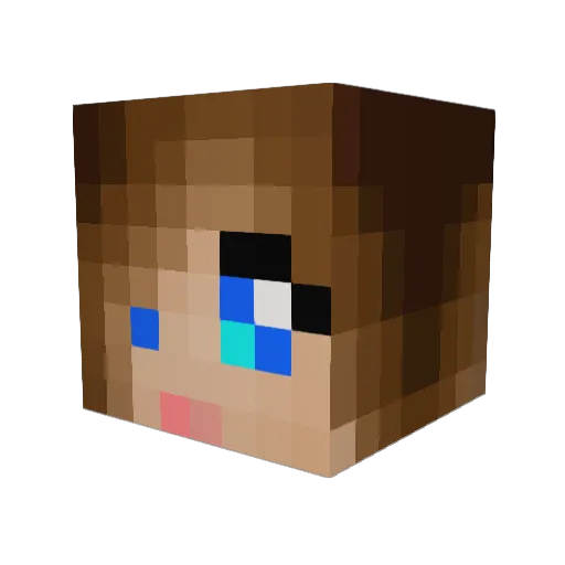 13721 Minecraft avatar head, 3D render