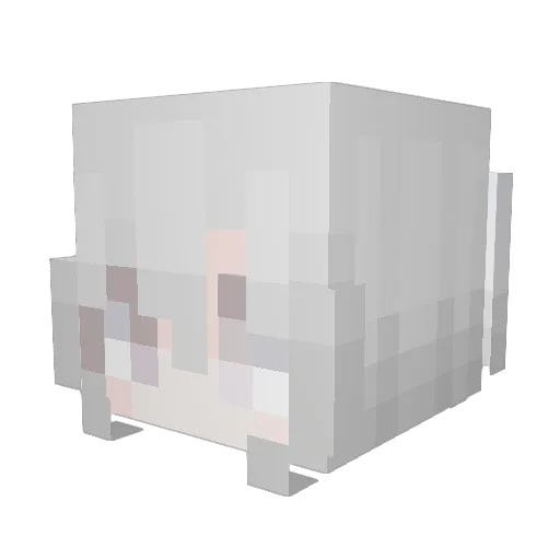 1389 Minecraft avatar head, 3D render