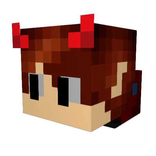 13APH0MET Minecraft avatar head, 3D render