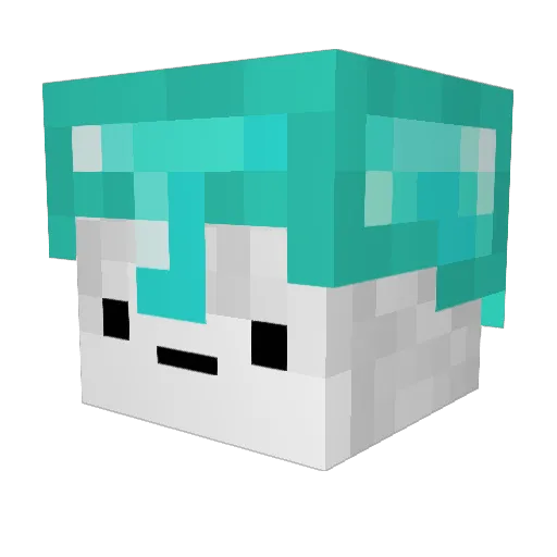 13Apple Minecraft avatar head, 3D render