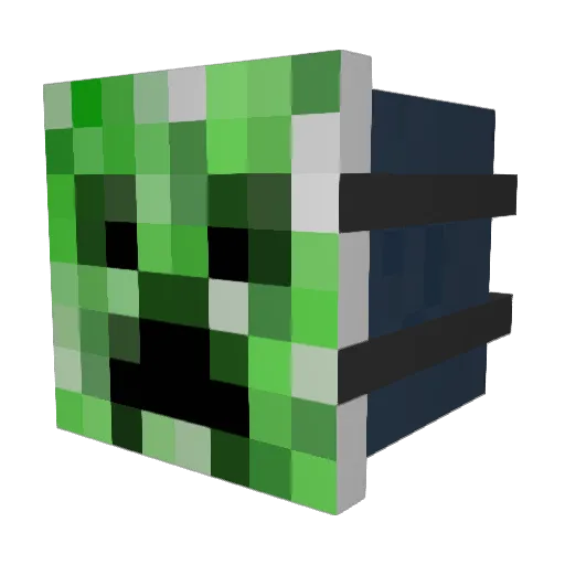 13ET Minecraft avatar head, 3D render