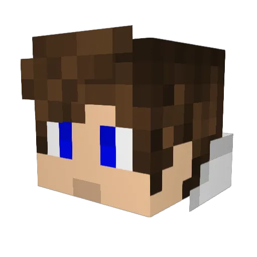 13Easy37 Minecraft avatar head, 3D render
