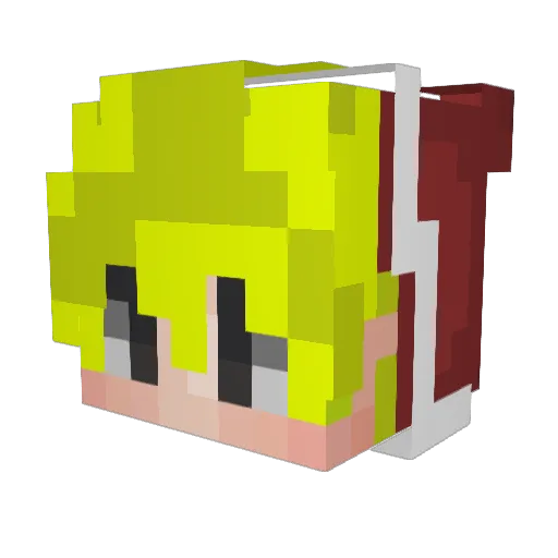 13LaureL Minecraft avatar head, 3D render