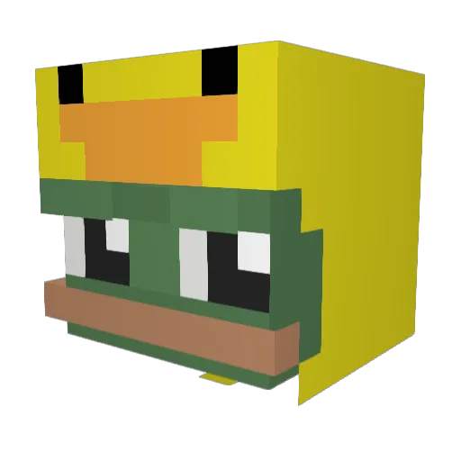 13Vyral Minecraft avatar head, 3D render