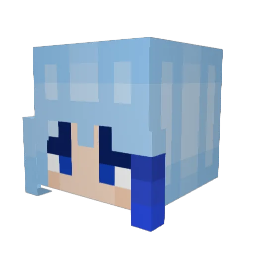 13_Percent Minecraft avatar head, 3D render