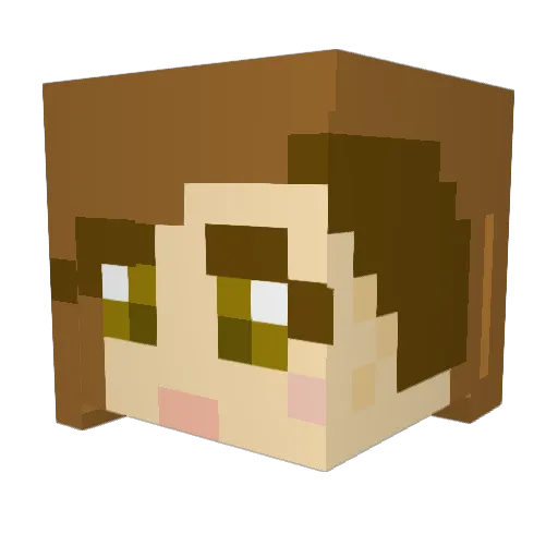 13bluepuppys Minecraft avatar head, 3D render