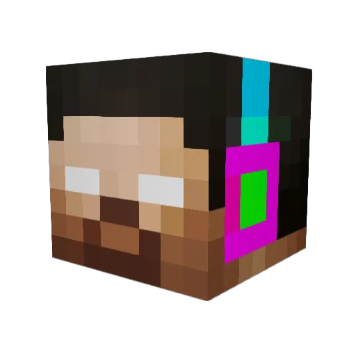 13brett Minecraft avatar head, 3D render