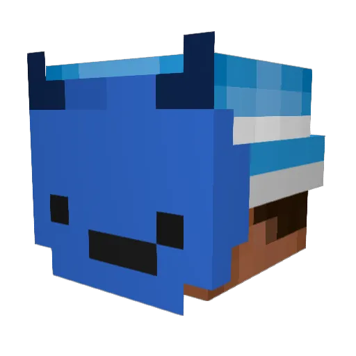 13ddrn Minecraft avatar head, 3D render
