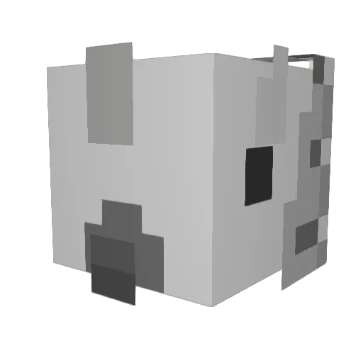 13dej Minecraft avatar head, 3D render