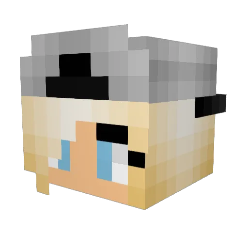 13dizzy Minecraft avatar head, 3D render