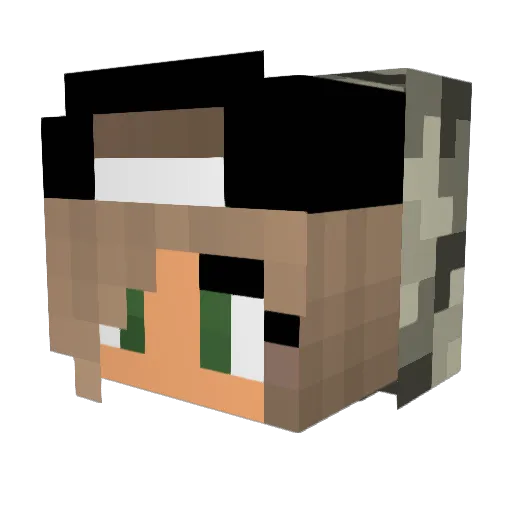 13kietz32 Minecraft avatar head, 3D render