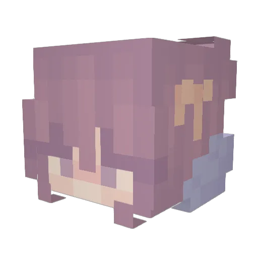 13luzie Minecraft avatar head, 3D render